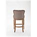 Sgabello Legno Lakewood Antico-Chiaro - Sgabello Alto Vintage in Tessuto - Sedia Bar Chesterfield con Poggiapiedi Alt. 74 cm Tortora - Foto miniatura 5
