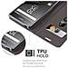 Custodia Compatibile Con Sony Xperia Z5 In Grigio Nero - Coperchio Protettiva Con Chiusura Magnetica, Funzione Stand E Tasca Per Le Carte - Foto miniatura 2
