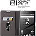 Custodia Compatibile Con Sony Xperia Z5 In Grigio Nero - Coperchio Protettiva Con Chiusura Magnetica, Funzione Stand E Tasca Per Le Carte - Foto miniatura 6