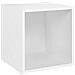 Mobili Porta TV 2 pz Bianco 37x35x37 cm in Legno Multistrato - Foto miniatura 4