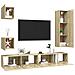 Set di Mobili TV 5 pz Rovere Sonoma in Legno Multistrato - Foto miniatura 3