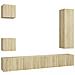 Set di Mobili TV 5 pz Rovere Sonoma in Legno Multistrato - Foto miniatura 1