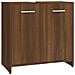 Armadietto Bagno Rovere Marrone 60x33x60cm Legno Ingegnerizzato - Foto miniatura 1