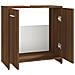 Armadietto Bagno Rovere Marrone 60x33x60cm Legno Ingegnerizzato - Foto miniatura 6
