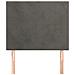 Testiera 2 Pz Grigio Scuro 80x5x78/88 Cm In Velluto - Foto miniatura 3