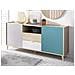 Credenza Con 2 Ante E 2 Cassetti Multicolore - Bica - Foto miniatura 7