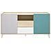 Credenza Con 2 Ante E 2 Cassetti Multicolore - Bica - Foto miniatura 5