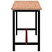 Banco Da Lavoro 220x55x81,5 Cm Legno Massello Faggio E Metallo - Foto miniatura 3
