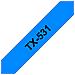 TX-531 nastro per etichettatrice Nero su blu - Foto miniatura 1