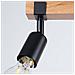 Lampada Da Soffitto Zuca 3 Nero Sl. 1297 - Moderno Lampade Da Soffitto Legno Nero 14x53x15 Cm - Foto miniatura 4