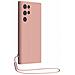 Cover Silicone Per Samsung S23 Ultra 5g Con Cordino Da Polso Abbinato, Rosa - Foto miniatura 1