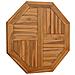 Piano Per Tavolo 70x70x2,5 Cm Ottagonale Legno Massello Di Teak - Foto miniatura 3