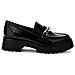 Fltalmele14 Almosty Mocassino College Scarpe Fashion Pelle Nero Nero 38 - Foto miniatura 2