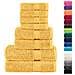 Set ASciugamani SOLUND 8 pz Oro 600 gsm - Foto miniatura 2