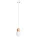 Lampada A Sospensione Pekka 1 Bianco /legno Naturale Sl. 1390 - Scandinavo Lampade A Sospensione Bianco /legno Naturale 124x11x11 Cm - Foto miniatura 1
