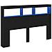 Testiera con Contenitore a LED Rovere Nero 160x17x102 cm - Foto miniatura 5