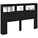 Testiera con Contenitore a LED Rovere Nero 160x17x102 cm - Foto miniatura 9