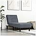Chaise Longue In Velluto Grigio Scuro - Foto miniatura 1