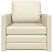 Divano Letto 2-in-1 Panna 74x77x81 cm in Pelle Sintetica - Foto miniatura 5