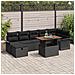 Set di Divani da Giardino 8 Pezzi con Cuscini Nero Polyrattan - Foto miniatura 2