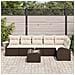Set Divano da Giardino a 6 Pezzi con Cuscini Rattan Polimerico Grigio, Divano da Giardino a 2 Posti con Spazio di Stoccaggio & Cuscini Rattan Polimerico Marrone - Foto miniatura 3