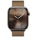 Bracciale Per Apple Watch 44 / 45 / 46 / 49mm Maglia Milanese Magnetica, Oro - Foto miniatura 2