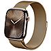 Bracciale Per Apple Watch 44 / 45 / 46 / 49mm Maglia Milanese Magnetica, Oro - Foto miniatura 1
