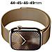 Bracciale Per Apple Watch 44 / 45 / 46 / 49mm Maglia Milanese Magnetica, Oro - Foto miniatura 5