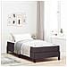 Letto a molle con materasso Marrone scuro 90 x 190 cm Tessuto - Foto miniatura 2
