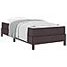 Letto a molle con materasso Marrone scuro 90 x 190 cm Tessuto - Foto miniatura 3