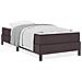 Letto a molle con materasso Marrone scuro 90 x 190 cm Tessuto - Foto miniatura 4