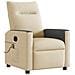 Poltrona Reclinabile Massaggiante Elettrica Crema in Tessuto - Foto miniatura 4