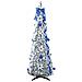 Albero di Natale artificiale con 100 LED Bianco 150 cm PVC - Foto miniatura 4