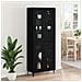 Credenza Rovere Nero 69,5 x 34 x 180 cm Legno multistrato - Foto miniatura 4