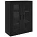 Credenza Rovere Nero 69,5 x 34 x 180 cm Legno multistrato - Foto miniatura 7