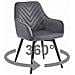 NANA360 Sedia girevole in velluto - Grigio scuro x 1 - Foto miniatura 1