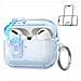 Custodia In Tpu Blu Traslucido Compatibile Con Airpods 4: Antiurto, Protezione Completa E Funzione Di Supporto - Foto miniatura 1