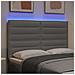 Testiera LED con testiera Grigio chiaro 144 cm Poliestere - Foto miniatura 4