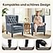 Sedia design minimalista, unisce comfort e stile per un ambiente moderno, Colore Blu - Foto miniatura 3