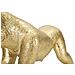 Scultura Gorilla Decorativo In Resina Dorata Vista Laterale - Foto miniatura 4