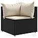 Set Salotto da Giardino con Cuscini 7pz Nero Polyrattan - Foto miniatura 5