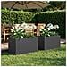 Vaso da giardino 2 pz Nero 60 x 40 x 40 cm - Foto miniatura 2
