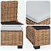 2 pz Set Lounge in Rattan con Cuscini GENDT Rattan naturale - Foto miniatura 7