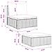2 pz Set Lounge in Rattan con Cuscini GENDT Rattan naturale - Foto miniatura 8