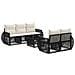 Set Divano da Giardino 6 pz Nero polyrattan - Foto miniatura 1