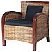 Poltrona in Rattan Intrecciato a Mano 69 x 66 x 79 cm - Foto miniatura 1
