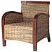 Poltrona in Rattan Intrecciato a Mano 69 x 66 x 79 cm - Foto miniatura 4