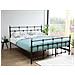 Letto Matrimoniale In Metallo Nero 160x200 Cm Lynx - Foto miniatura 6