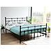 Letto Matrimoniale In Metallo Nero 160x200 Cm Lynx - Foto miniatura 19