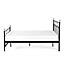Letto Matrimoniale In Metallo Nero 160x200 Cm Lynx - Foto miniatura 11